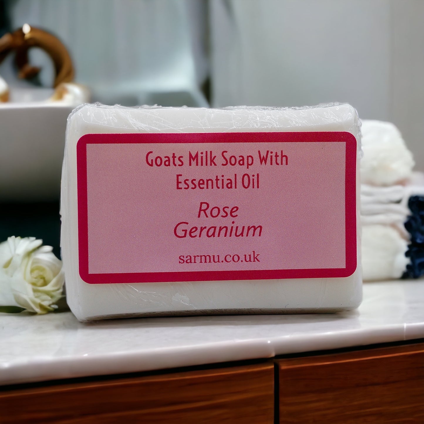 Goats Milk Soap with Rose Geranium Essential Oil